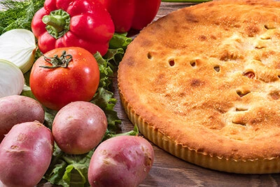 Пирог с мясом и капустой
