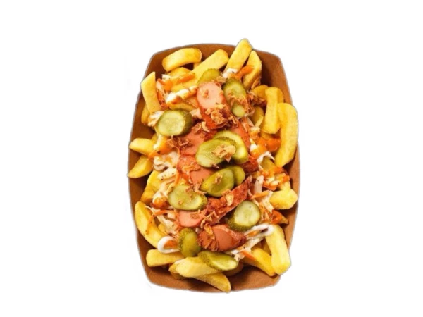 Фри бокс с сосисками гриль