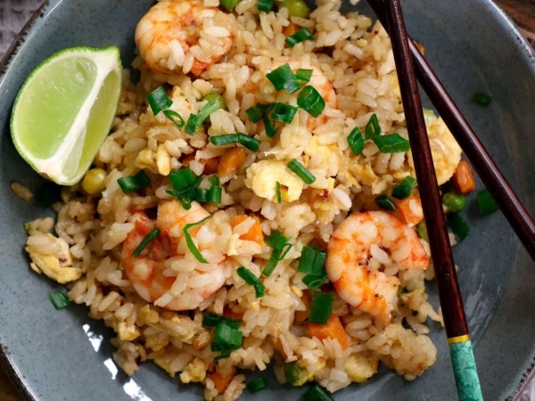 Тяхан с креветками