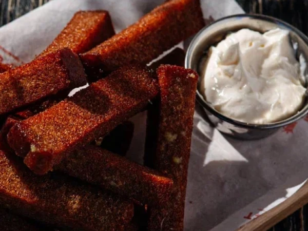 Гренки с соусом тартар