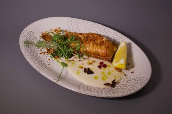 Морской окунь на гриле