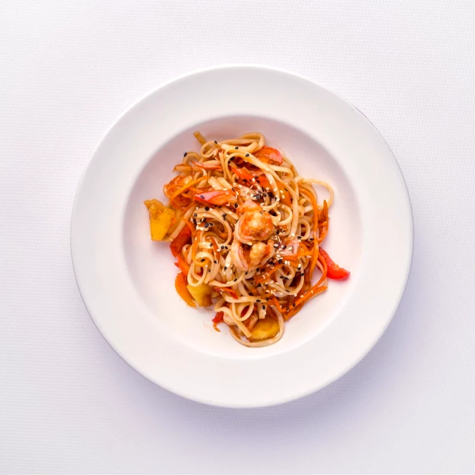 Креветка с ананасом