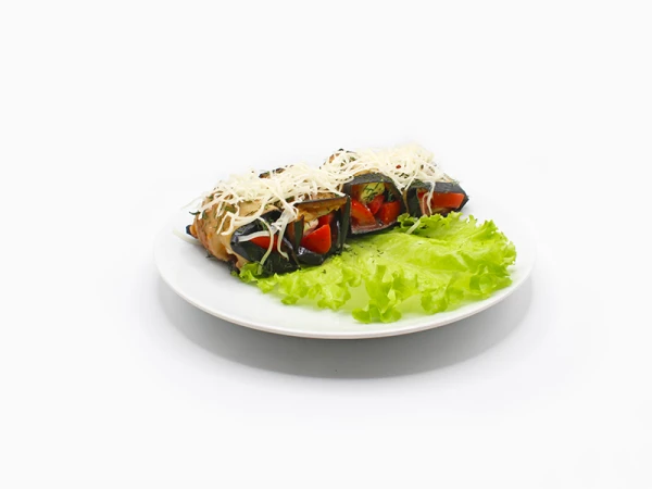 Закуска из печеных баклажанов