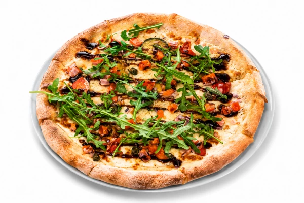 Пицца с тар-таром из форели