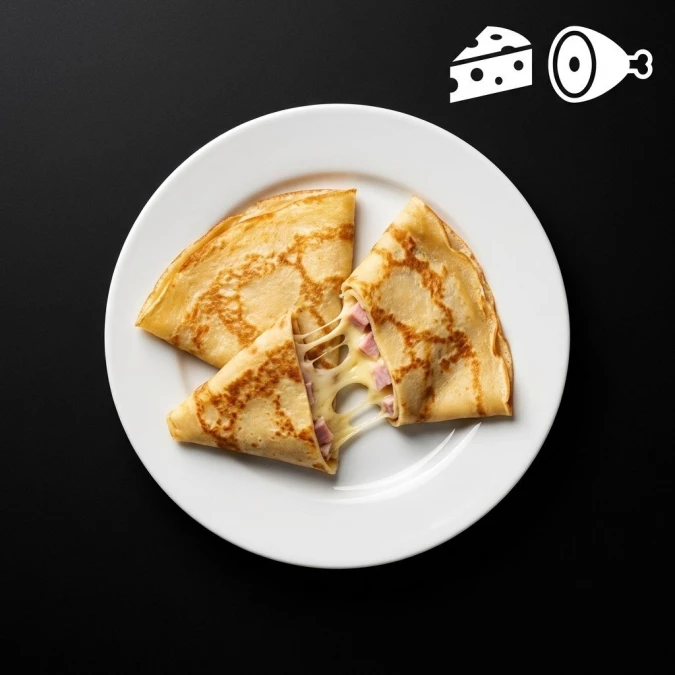 Блины с ветчиной и сыром 4 шт