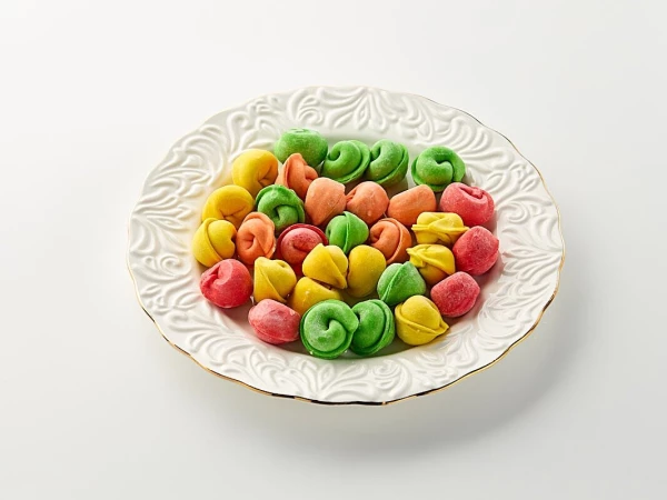 Пельмени из курицы детские цветные