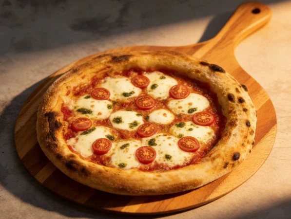 Пицца с моцареллой буфалло