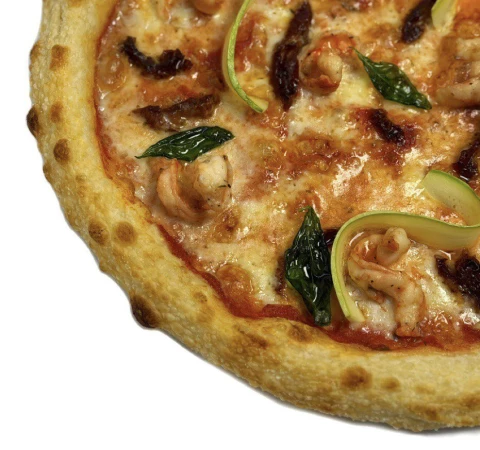 Пицца с креветками