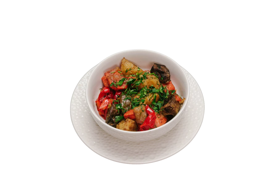 Жаркое с говяжьей печенью