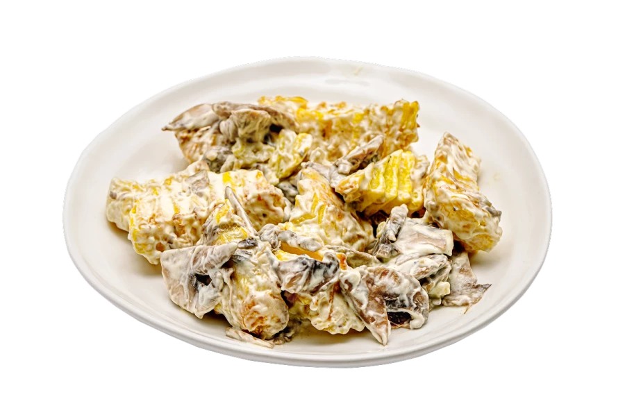 Картофель с грибами и сыром