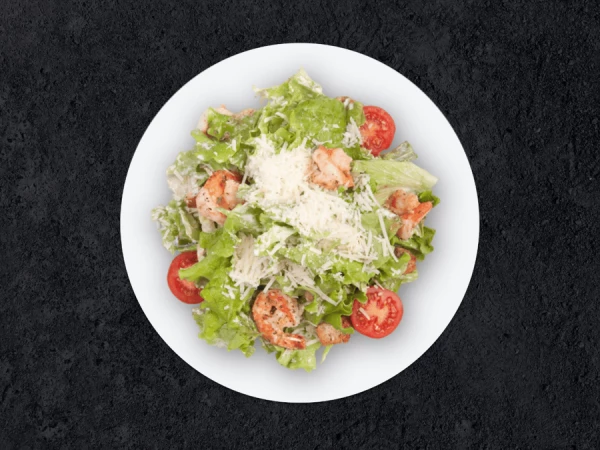 Салат Цезарь с креветками