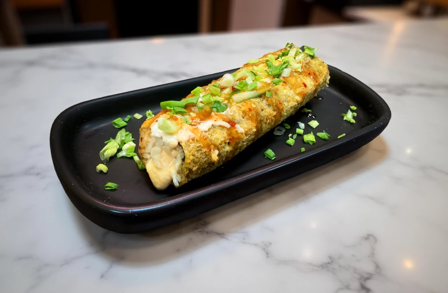 Дог-темпура с крабом