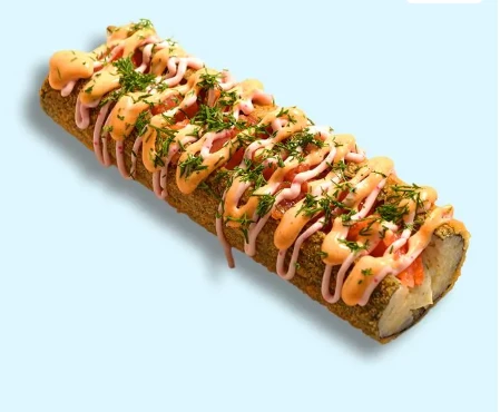 Дог-темпура с лососем