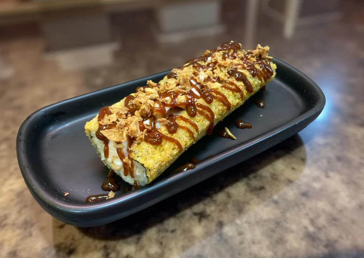 Дог-темпура с курицей