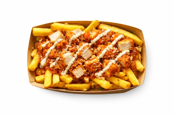 Картофель фри по-фермерски с курицей