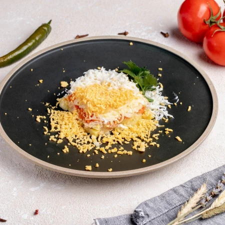 Салат Мимоза с лососем