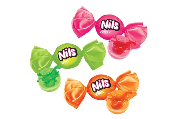 Карамель с начинкой фруктового вкуса жевательное ассорти «Нильс»