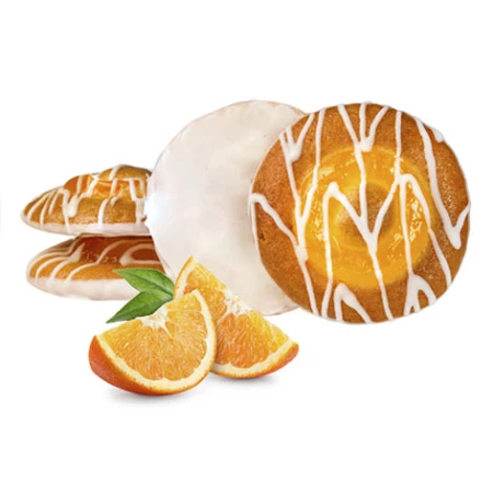 Печенье бисквитное Колесо удачи с апельсиновой начинкой в белой глазури, Выбор Лакомки