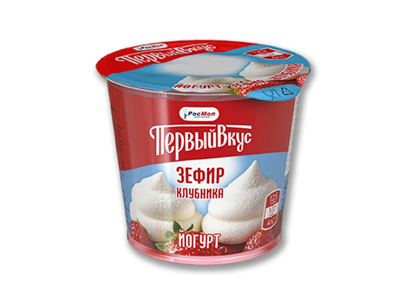 Йогурт "Клубника-зефир" п/стакан 2,5% 125г 