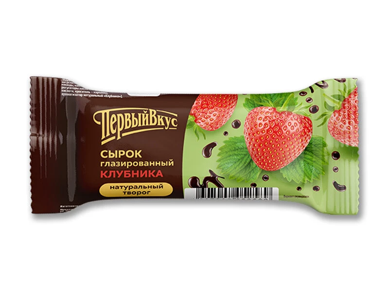 Сырок глазированный клубника флоу-пак 18% 40г