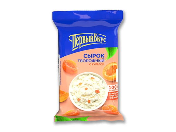 Сырок творожный с курагой флоу-пак 4,5% 90г