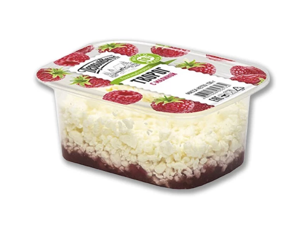 Творог с малиной контейнер 4,3% 130г