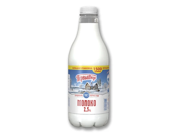 Молоко ПЭТ 2,5% 1500г 