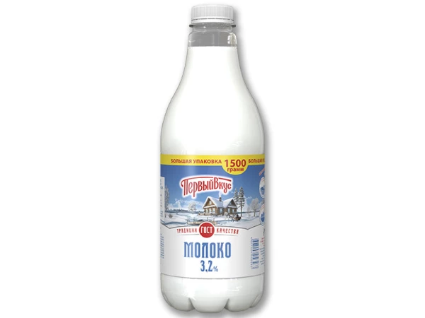 Молоко ПЭТ 3,2% 1500г 