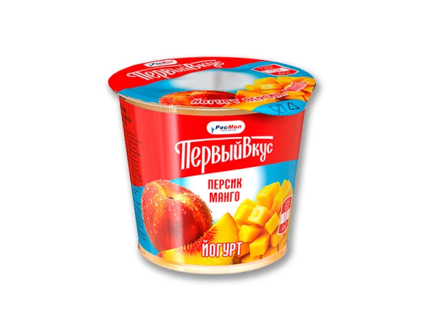 Йогурт "Персик-манго" п/стакан 2,5% 125г