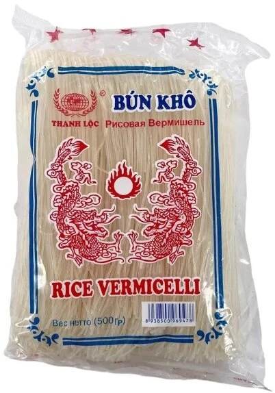 Вьетнамская классическая рисовая лапша Bun Kho, 500 гр.