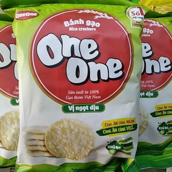 Рисовые Крекеры ONE ONE Вьетнамские сладковатые и круглые
