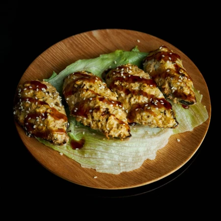 Мидии запеченные с чесночным соусом