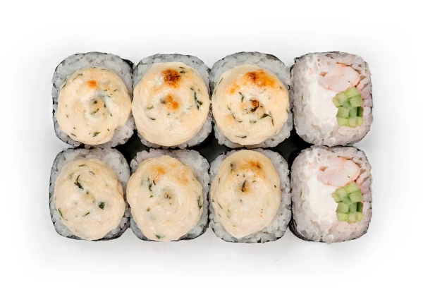 Запечённый с креветкой