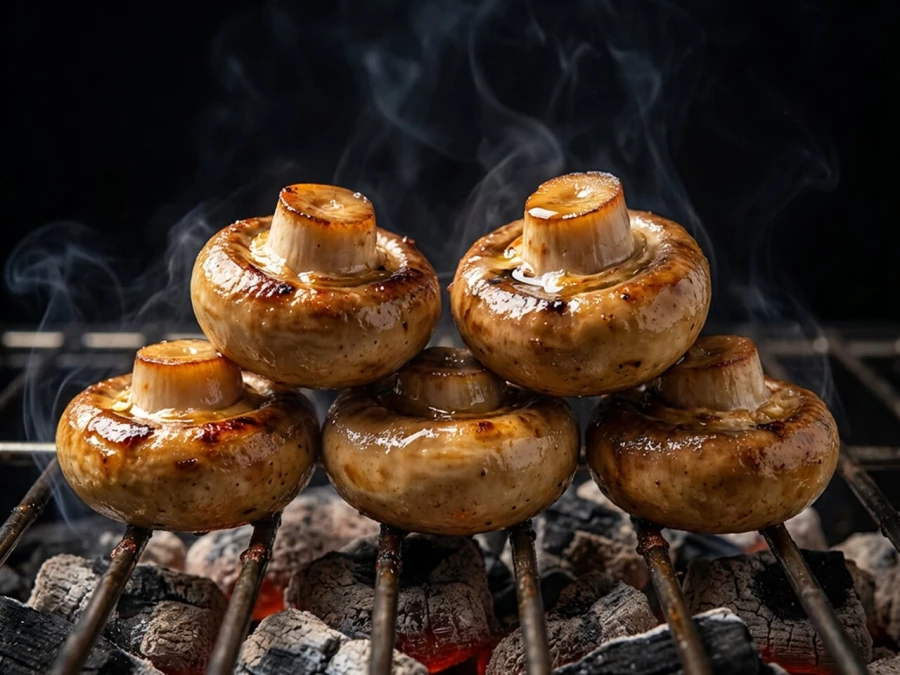 Шампиньоны на углях