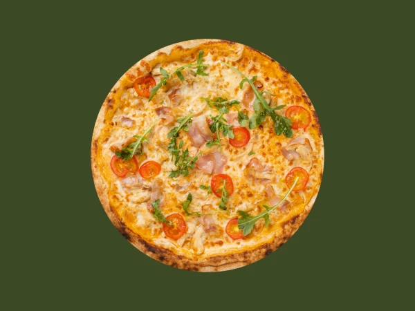 С копченой курицей и беконом