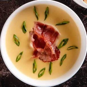 Сырный крем-суп с беконом