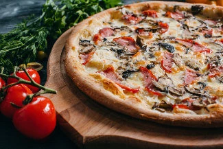 пицца Грибная с бужениной.