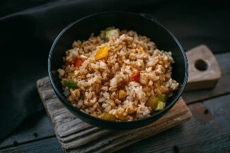 Чахан с морепродуктами.