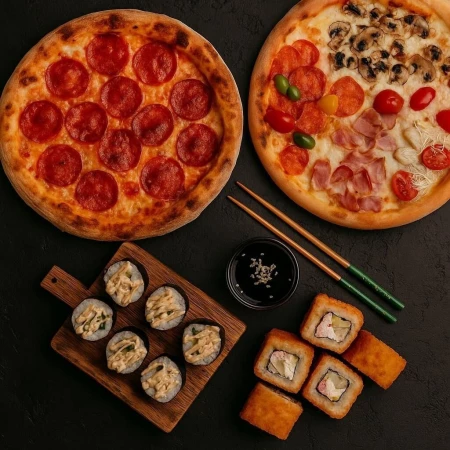 Набор Сё (4 Сезона, Пепперони, Ика Цезарь, Кацу Кани)