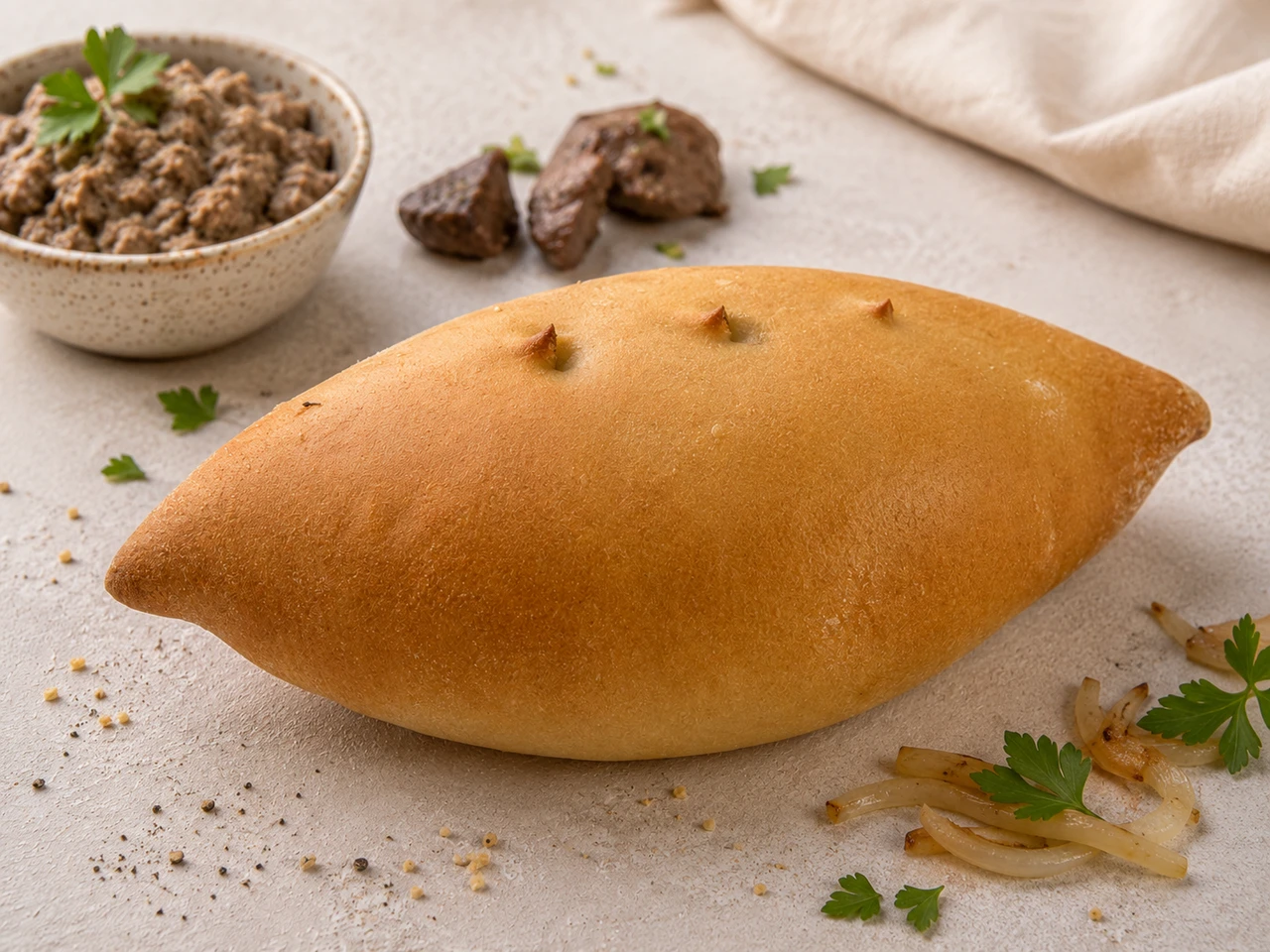 Мини пирожок с печенью