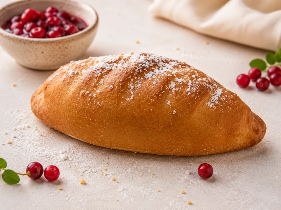 Мини пирожок с брусникой