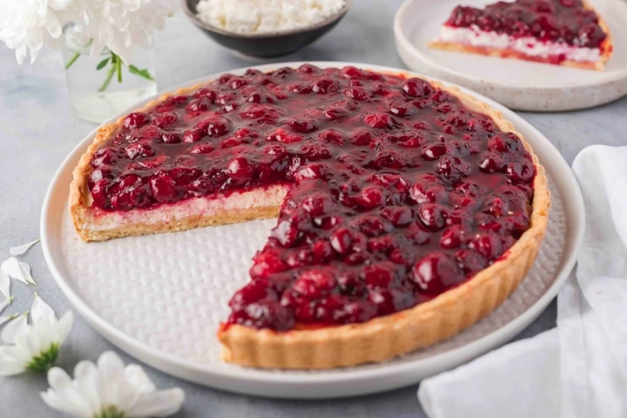 Творожно - Вишневый тарт