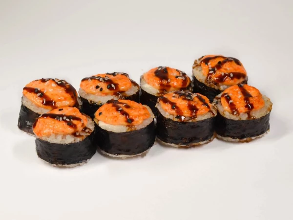 Запеченный угорь с креветкой