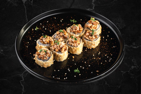 Жареный ролл с угрем 8 шт 