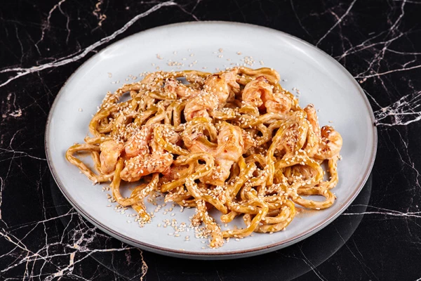 Удон с креветками 