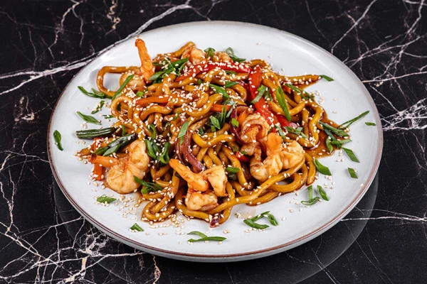 WOK с креветкой