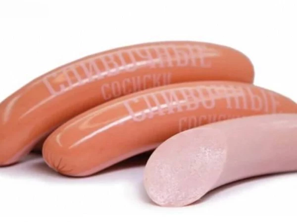 Сосиски "Сливочные Гарибальди" в искусственной оболочке 