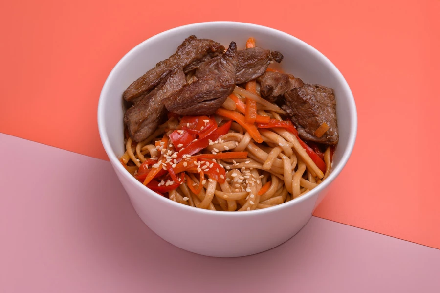 Удон с говядиной