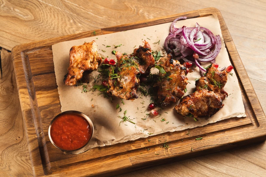 Шашлык из курицы с дзадзыки