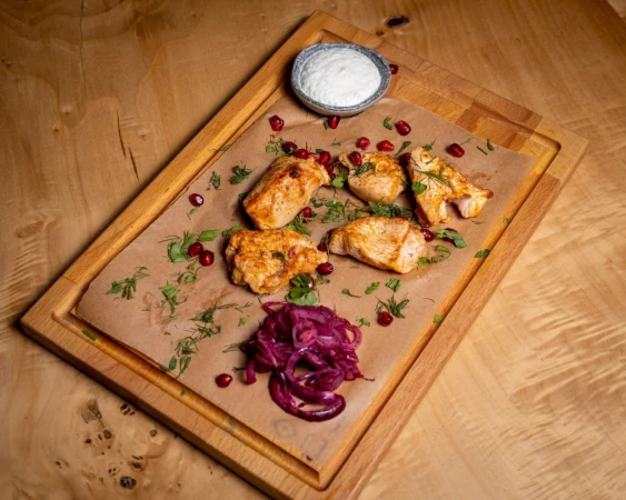 Шашлык из индейки с томатным